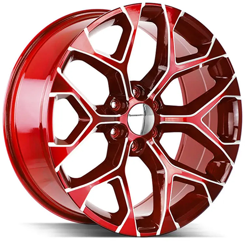 Strada OE Replica Snowflake R176 Candy Red Milled - Part Number R176-263931RML Strada OE Replica Snowflake R176 Candy Red Milled Photo