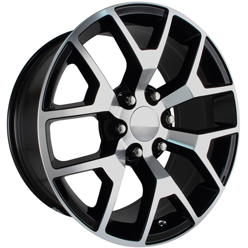 Strada OE Replica GMC Sierra R150 Gloss Black Machined - Part Number R150-263931GBM Strada OE Replica GMC Sierra R150 Gloss Black Machined Photo