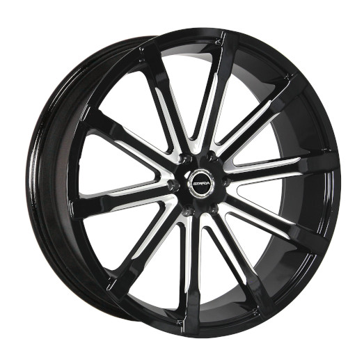 Strada Osso S48 Gloss Black Milled - Part Number S48451515GBML Strada Osso S48 Gloss Black Milled Photo