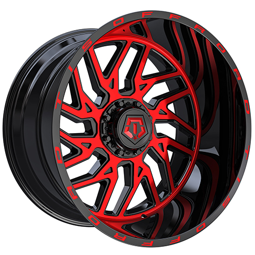 TIS Offroad 544MBR Gloss Black W/ Red Machined Face - Part Number 544MBR-2106812 TIS Offroad 544MBR Gloss Black W/ Red Machined Face Photo