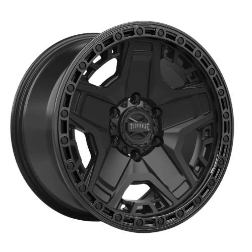 Torque Wheels Tw448r Blackhawk Satin Black W/ Gloss Black Lip