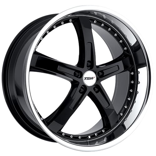 TSW Jarama Gloss Black W/ Mirror Lip - Part Number 1995JAR205114B76 TSW Jarama Gloss Black W/ Mirror Lip Photo