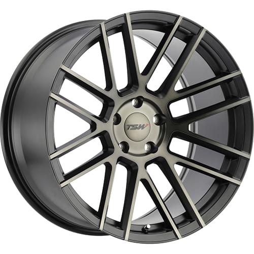 TSW Mosport Matte Black W/ Machined Dark Tint - Part Number 2085MSP205120M76 TSW Mosport Matte Black W/ Machined Dark Tint Photo