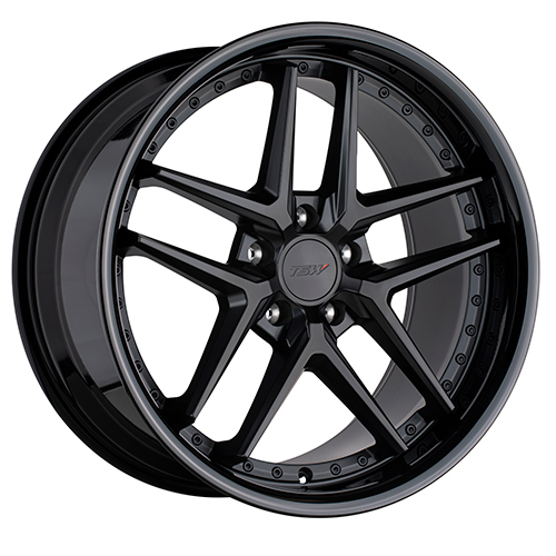 TSW Premio Matte Black W/ Gloss Black Lip - Part Number 1985REM425112B66 TSW Premio Matte Black W/ Gloss Black Lip Photo