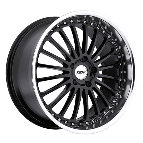 TSW Silverstone Gloss Black W/ Mirror Lip - Part Number 1880SIL355100B72 TSW Silverstone Gloss Black W/ Mirror Lip Photo