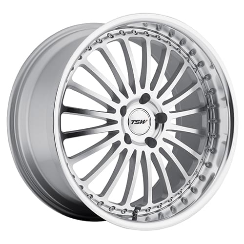 TSW Silverstone Silver W/ Mirror Face & Lip - Part Number 1895SIL405114S76 TSW Silverstone Silver W/ Mirror Face & Lip Photo