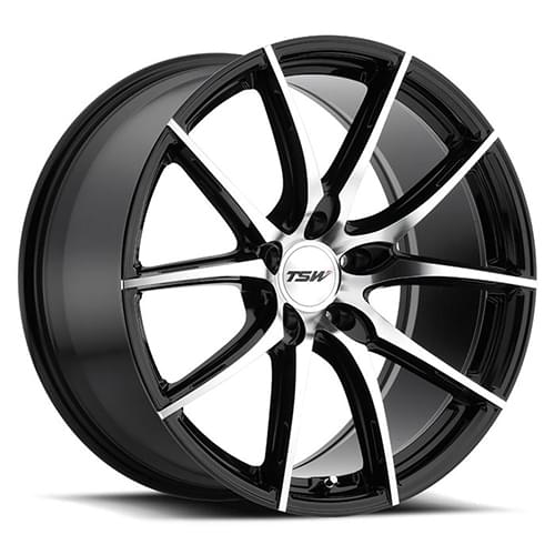 TSW Sprint Gloss Black W/ Mirror Cut Face - Part Number 1985SPT305120B76 TSW Sprint Gloss Black W/ Mirror Cut Face Photo