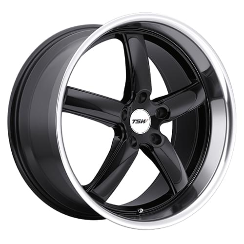 TSW Stowe Gloss Black W/ Mirror Lip - Part Number 1980STW355120B76 TSW Stowe Gloss Black W/ Mirror Lip Photo