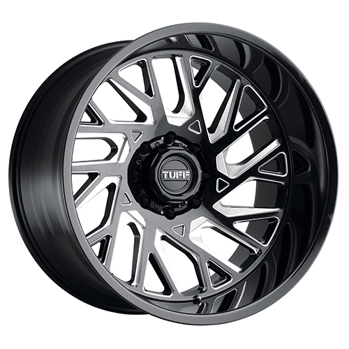 Tuff T4B Gloss Black W/ Milled Spokes - Part Number 2414T4B-28180B25B Tuff T4B Gloss Black W/ Milled Spokes Photo