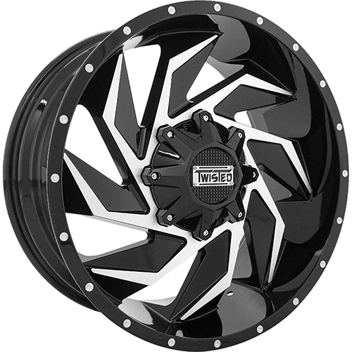 Twisted Offroad Vixon T-27 Black Machined - Part Number T-27221261351397-44GBM Twisted Offroad Vixon T-27 Black Machined Photo