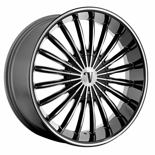 Velocity Wheel VW11 Black Machined w/ Machined Lip - Part Number V11249505513BML Velocity Wheel VW11 Black Machined w/ Machined Lip Photo
