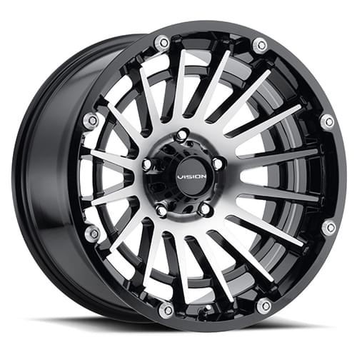 Vision Offroad Creep 417 Black W/ Machined Face - Part Number 417-20084GBMF-25 Vision Offroad Creep 417 Black W/ Machined Face Photo