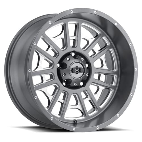 Vision Offroad Widow 418 Satin Gray Milled - Part Number 418-2987SGMS12 Vision Offroad Widow 418 Satin Gray Milled Photo