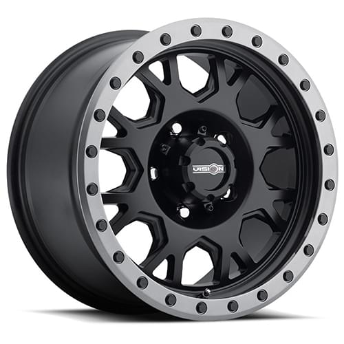 Vision Offroad Invader GV8 Black W/ Gunmetal Lip - Part Number GV8-8987MBAL12 Vision Offroad Invader GV8 Black W/ Gunmetal Lip Photo