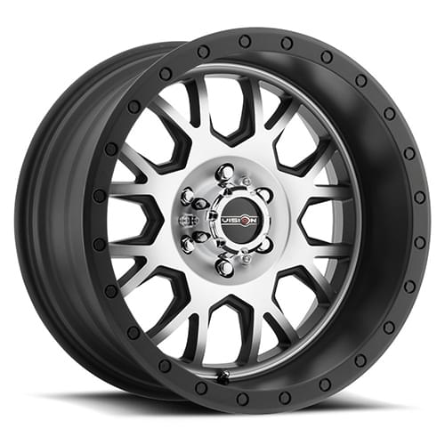 Vision Offroad Invader GV8 Black W/ Machined Face - Part Number GV8-20070MBMF-25 Vision Offroad Invader GV8 Black W/ Machined Face Photo