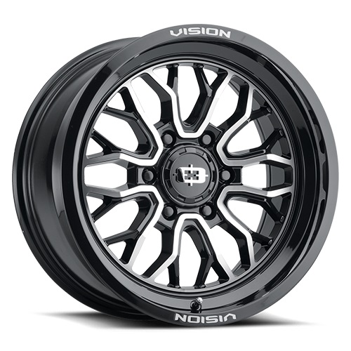 Vision Offroad Riot 402 Gloss Black Machined - Part Number 402-2936GBMF12 Vision Offroad Riot 402 Gloss Black Machined Photo