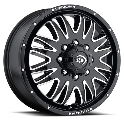Vision Offroad Rival 401 Black W/ Machined Face Fro - Part Number 401H2870BMFF Vision Offroad Rival 401 Black W/ Machined Face Fro Photo