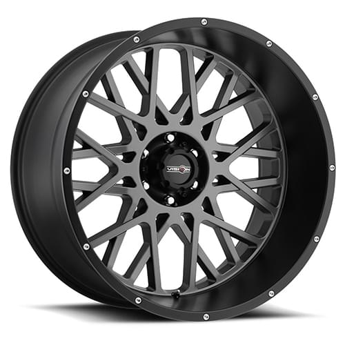 Vision Offroad Rocker 412 Anthracite W/ Black Lip - Part Number 412-20283ABL-51 Vision Offroad Rocker 412 Anthracite W/ Black Lip Photo