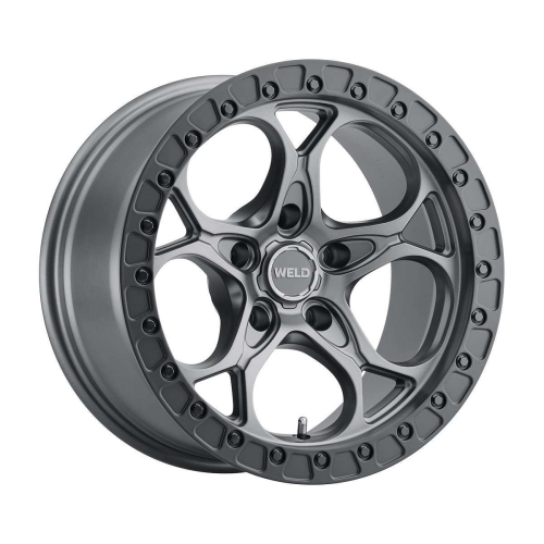 Weld Off-Road Ledge 8 Satin Gunmetal W/ Satin Black Ring