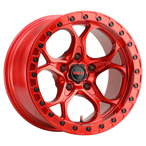 Weld Off-Road Ledge Beadlock Candy Red - Part Number W90679075450 Weld Off-Road Ledge Beadlock Candy Red Photo