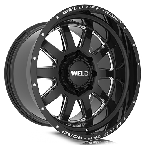 Weld Off-Road Stealth W102 Gloss Black Milled - Part Number W10289018575 Weld Off-Road Stealth W102 Gloss Black Milled Photo