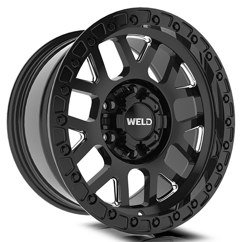 Weld Off-Road Cinch W105 Gloss Black Milled - Part Number W10524082475 Weld Off-Road Cinch W105 Gloss Black Milled Photo