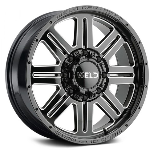 Weld Off-Road Chasm W143 Gloss Black Milled - Part Number W14320070475 Weld Off-Road Chasm W143 Gloss Black Milled Photo
