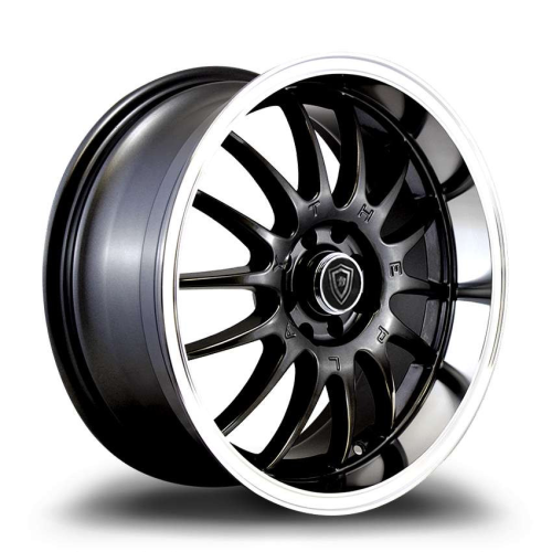White Diamond W824 Gloss Black w/ Machined Lip