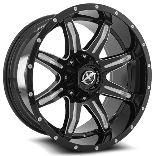 XF Offroad XF-215 Gloss Black Milled - Part Number XF-215201051271397-24GBM XF Offroad XF-215 Gloss Black Milled Photo