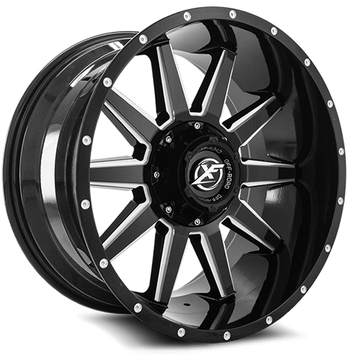 XF Offroad XF-219 Gloss Black Milled - Part Number XF-219189051271397+0GBM XF Offroad XF-219 Gloss Black Milled Photo