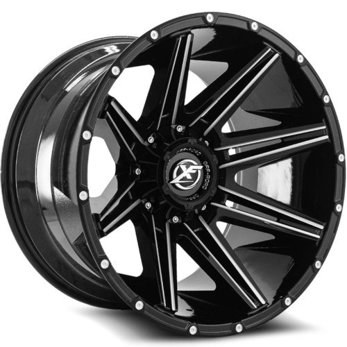 XF Offroad XF-220 Gloss Black Red Milled Photo