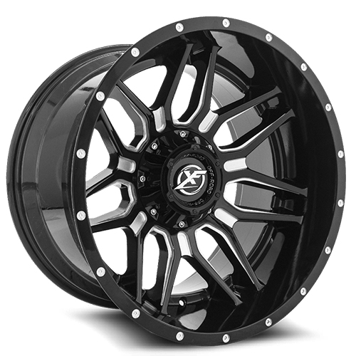 XF Offroad XF-222 Gloss Black Milled - Part Number XF-222201051397150-12GBM XF Offroad XF-222 Gloss Black Milled Photo