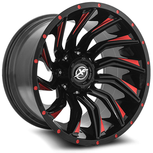 XF Offroad XF-224 Gloss Black W/ Red Milled Accents
