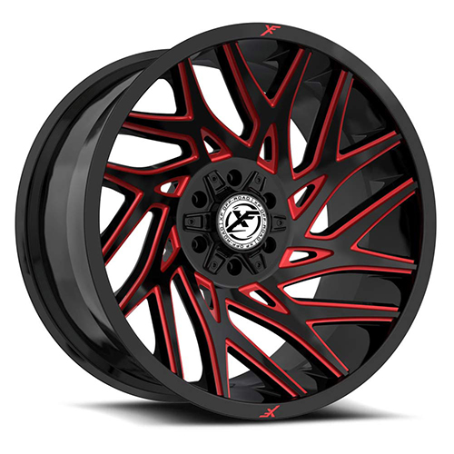 XF Offroad XF-229 Gloss Black W/ Red Milled Accents Photo