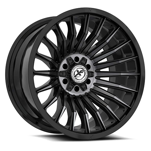XF Offroad XF-231 Gloss Black Machined W/ Titanium Double Dark Tint - Part Number XF-231241451271397-76GBMTITDDT XF Offroad XF-231 Gloss Black Machined W/ Titanium Double Dark Tint Photo