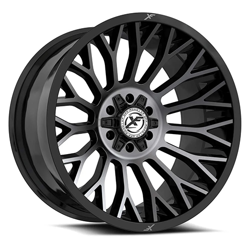 XF Offroad XF-237 Gloss Black Machined W/ Titanium Double Dark Tint