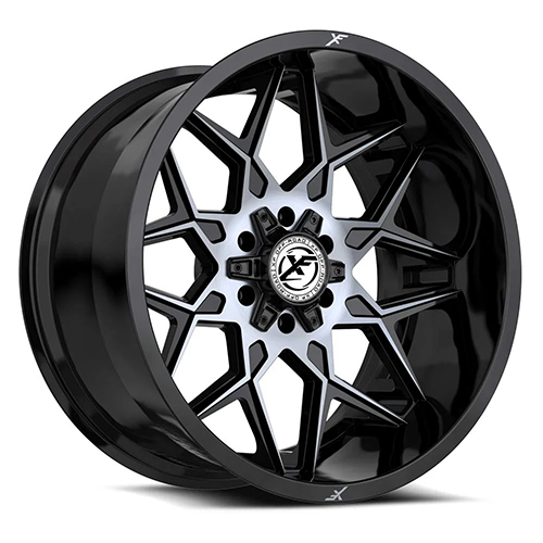 XF Offroad XF-238 Gloss Black W/ Machined Titanium Double Dark Tint - Part Number XF-238221081651170-18BMTDT XF Offroad XF-238 Gloss Black W/ Machined Titanium Double Dark Tint Photo
