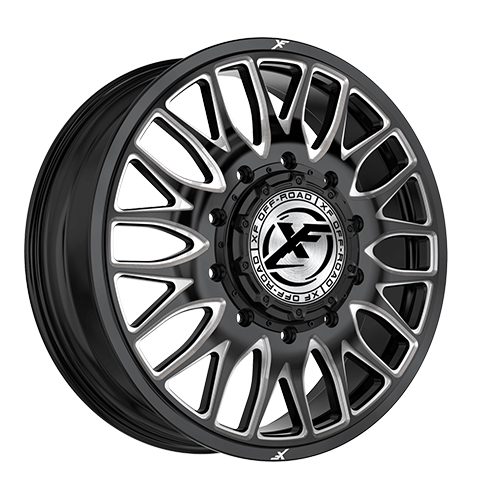 XF Offroad XF-240 Gloss Black Milled Dually - Part Number 240F228265110GBM XF Offroad XF-240 Gloss Black Milled Dually Photo