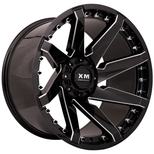 Xtreme Mudder XM301 Gloss Black Milled - Part Number XM301241251155127-4478GBM Xtreme Mudder XM301 Gloss Black Milled Photo