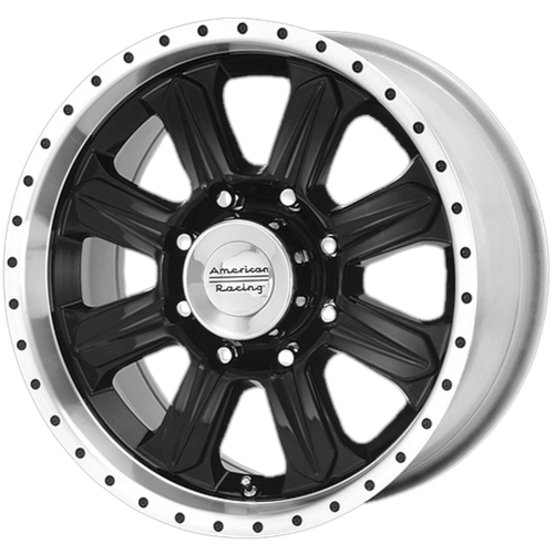 American Racing Fuel AR321 Gloss Black W/ Machined Lip - Part Number AR3216838 American Racing Fuel AR321 Gloss Black W/ Machined Lip Photo