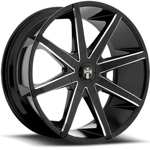 Dub Push S109 Gloss Black W/ Milled Spokes Photo