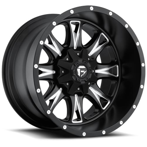 Fuel Offroad Throttle D513 Matte Black W/ Milled Spokes Deep Photo