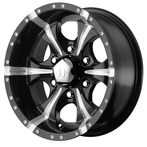 Helo Maxx HE791 6 Lug Gloss Black W/ Milled Spokes Photo