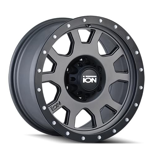 Ion Alloy 135 Matte Gunmetal W/ Black Beadlock - Part Number 135-7873MG Ion Alloy 135 Matte Gunmetal W/ Black Beadlock Photo