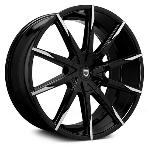 Lexani CSS-15 Gloss Black W/ Machined Tips - Part Number 15CSS-2290-64-44MBT-C Lexani CSS-15 Gloss Black W/ Machined Tips Photo