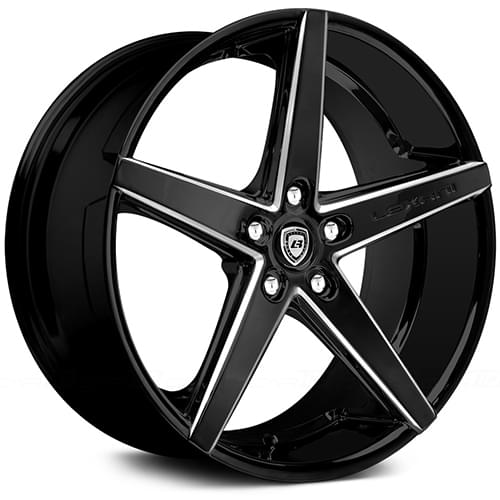 Lexani R-Four R04 Gloss Black W/ Milled Spokes Photo